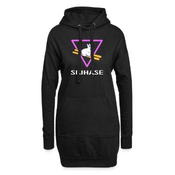 skifahrer alpin ski skihase hüttengaudi - Hoodie-Kleid - Schwarz - Vorne