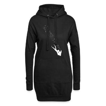 Bulles de Plongeuse - Sweat-shirt à capuche long Femme - noir - Devant