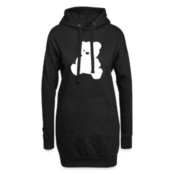 A simple teddy bear - Hoodie Dress - black - Front