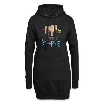 Je préfèrerais dormir - Sweat-shirt à capuche long Femme - noir - Devant