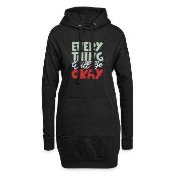Alles wird gut - Hoodie-Kleid - Schwarz - Vorne