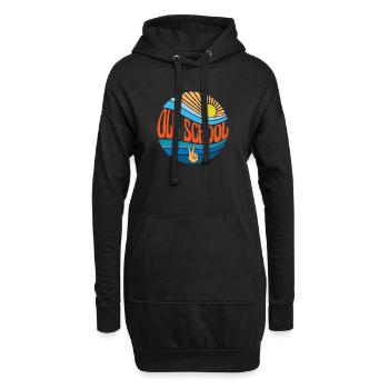 Chemise Old School Vintage Sunset Old School Groovy - Sweat-shirt à capuche long Femme - noir - Devant