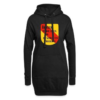Badisch ist wie Latein - Hoodie-Kleid - Schwarz - Vorne