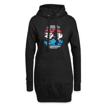 Fußball Niederlande Turnier Team Torschuss Symbol - Hoodie-Kleid - Schwarz - Vorne