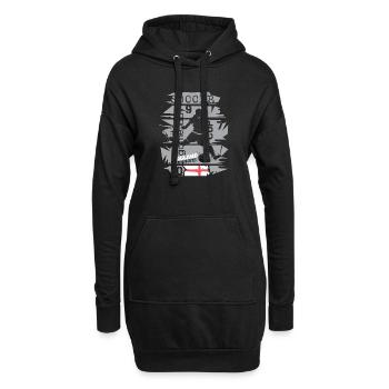 Icône du tournoi par équipe de collage de graffitis de football d’Angleterre - Sweat-shirt à capuche long Femme - noir - Devant