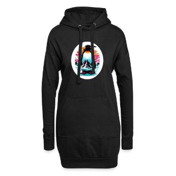 Pingouin - Sweat-shirt à capuche long Femme - noir - Devant