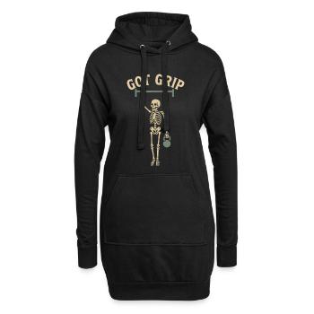 Got Grip Calisthenics Fitness Gym Training Workout - Hoodie-Kleid - Schwarz - Vorne