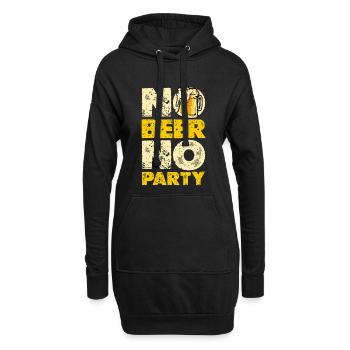 Pas de bière, pas de fête – Graphique de la chope de bière - Sweat-shirt à capuche long Femme - noir - Devant