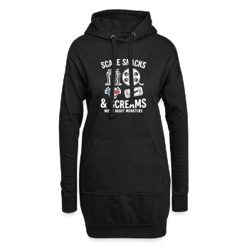 Scare Snacks & Screams - Hoodie-Kleid - Schwarz - Vorne