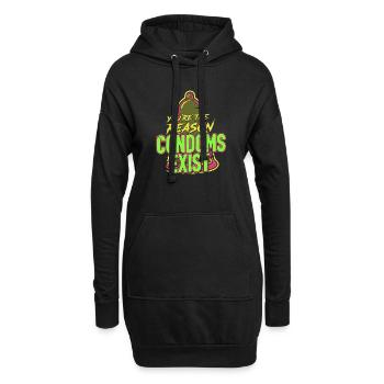 you_are - Hoodie-Kleid - Schwarz - Vorne