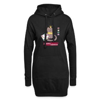 Sudoku Königin  - Hoodie-Kleid - Schwarz - Vorne