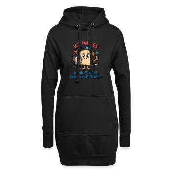 Glutenfrei Brot keine Krümel Humor - Hoodie-Kleid - Schwarz - Vorne