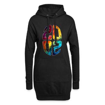 24 JAHRE ALT 2002 24. GEBURTSTAG - Hoodie-Kleid - Schwarz - Vorne