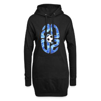 24 ANS NÉ EN 2002 FOOTBALL 24E ANNIVERSAIRE - Sweat-shirt à capuche long Femme - noir - Devant