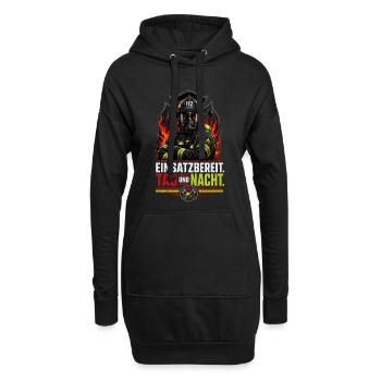 Feuerwehr - Hoodie-Kleid - Schwarz - Vorne