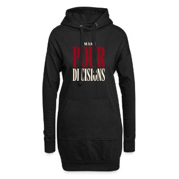 Schlechte Entscheidungen - Lustiges Wein Shirt - Hoodie-Kleid - Schwarz - Vorne