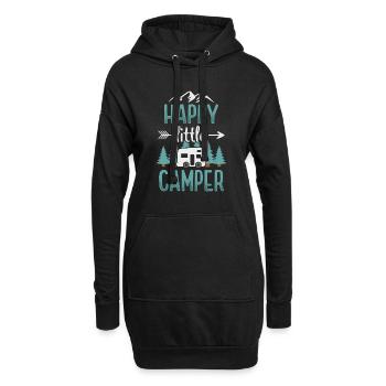 Camping Jungs Camper Wohnmobil Campingplatz - Hoodie-Kleid - Schwarz - Vorne