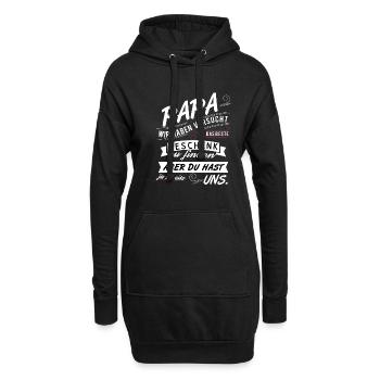 Papa Wir Haben Versucht Das Beste Geschenk - Hoodie-Kleid - Schwarz - Vorne