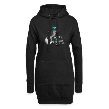 Motivation Mindset Positiv Freiheit Traum - Hoodie-Kleid - Schwarz - Vorne