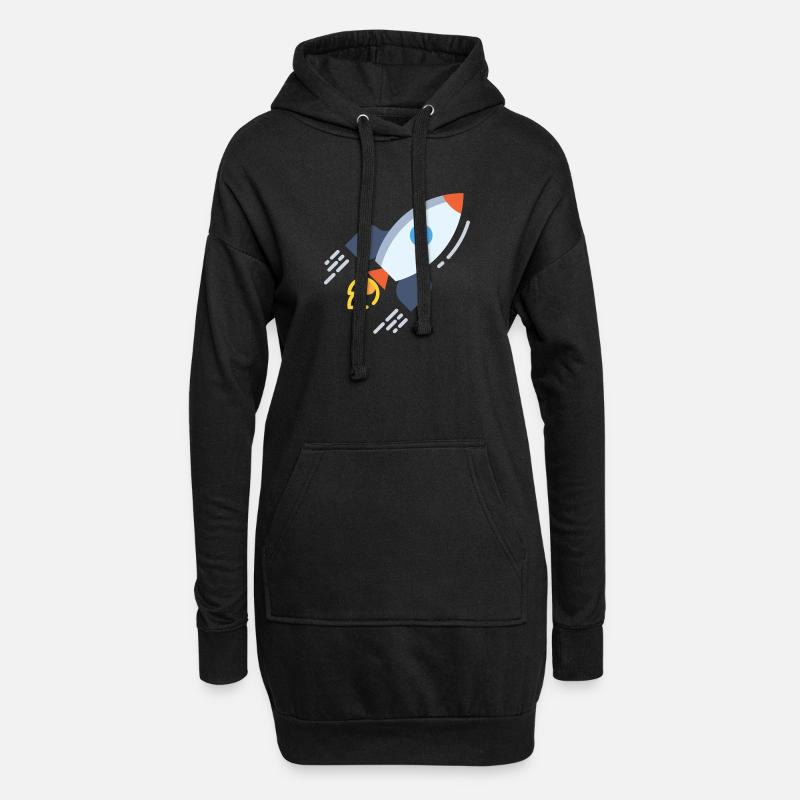 Astronave a razzo volante. regalo - Vestitino con cappuccio - nero
