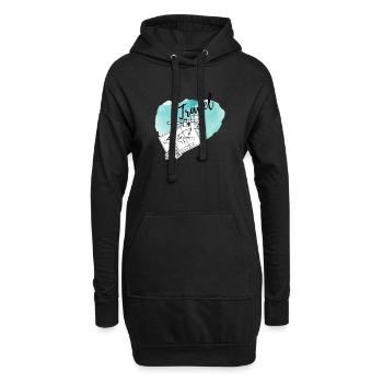 reisen - Hoodie-Kleid - Schwarz - Vorne