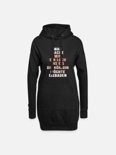 Eisbade-Königin winterbad winterharte Eisbaderin - Hoodie-Kleid - Schwarz