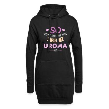 Uroma - Hoodie-Kleid - Schwarz - Vorne