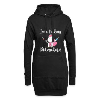 I'm a fucking Pflegehor - Hoodie-Kleid - Schwarz - Vorne