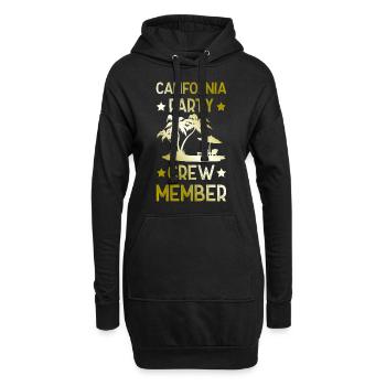 Équipe de fête californienne - Sweat-shirt à capuche long Femme - noir - Devant