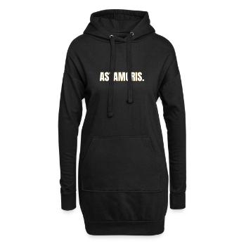 ASTAMORIS. Chemise dialecte anversois - Sweat-shirt à capuche long Femme - noir - Devant