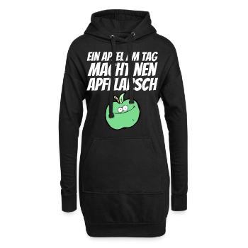 Obst Apfel Po Arsch süß witzig gesund Sexy Blatt - Hoodie-Kleid - Schwarz - Vorne