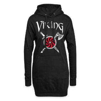 viking viking - Sweat-shirt à capuche long Femme - noir - Devant