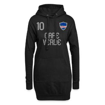 Kap Verde Fußball Mannschaft - Hoodie-Kleid - Schwarz - Vorne