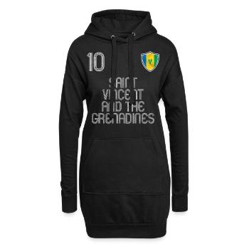 St. Vincent et les Grenadines équipe de football - Sweat-shirt à capuche long Femme - noir - Devant