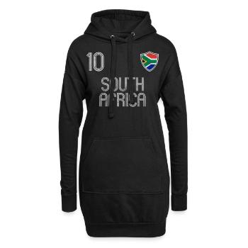 Afrique du Sud équipe de football - Sweat-shirt à capuche long Femme - noir - Devant