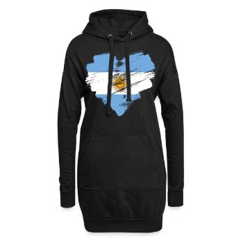 Argentine - Sweat-shirt à capuche long Femme - noir - Devant