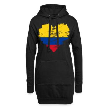 Colombie - Sweat-shirt à capuche long Femme - noir - Devant