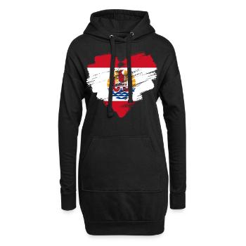 Französisch-Polynesien - Hoodie-Kleid - Schwarz - Vorne