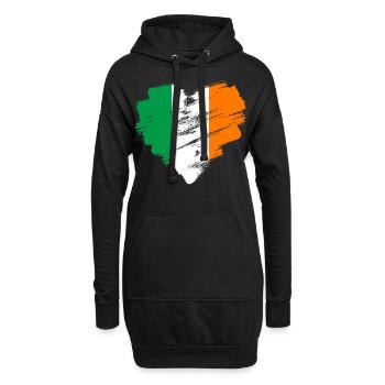 Irlande - Sweat-shirt à capuche long Femme - noir - Devant