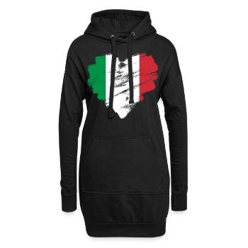Italie - Sweat-shirt à capuche long Femme - noir - Devant