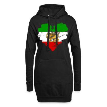 Persien - Hoodie-Kleid - Schwarz - Vorne