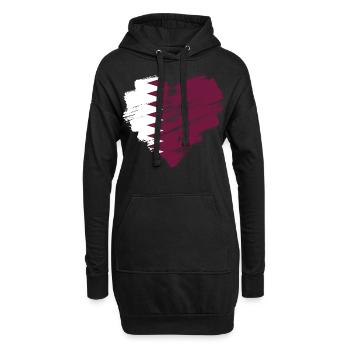 Katar - Hoodie-Kleid - Schwarz - Vorne