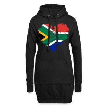 Afrique du Sud - Sweat-shirt à capuche long Femme - noir - Devant