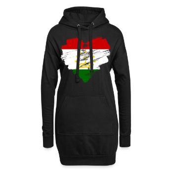 Tadjikistan - Sweat-shirt à capuche long Femme - noir - Devant