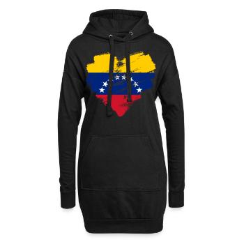 Venezuela - Hoodie-Kleid - Schwarz - Vorne