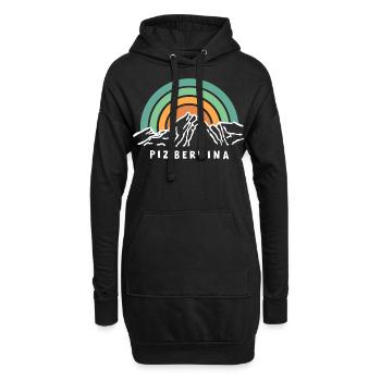 Piz Bernina Graubünden Schweiz Wandern Souvenir - Hoodie-Kleid - Schwarz - Vorne