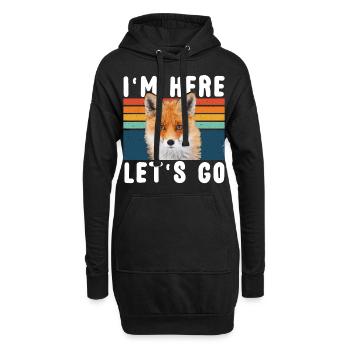 Fuchs - Hoodie-Kleid - Schwarz - Vorne