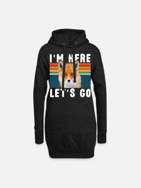Fuchs - Hoodie-Kleid - Schwarz
