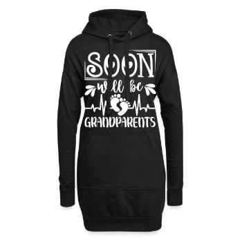 Wir werden bald Großeltern, Wir werden Oma und Opa - Hoodie-Kleid - Schwarz - Vorne