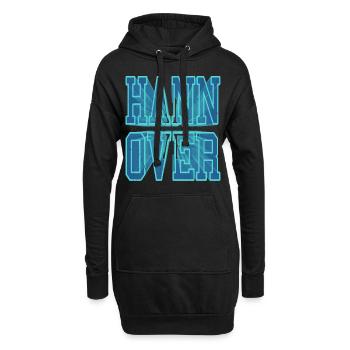 Hannover Deutschland Stadt 3D Schrift Skyline - Hoodie-Kleid - Schwarz - Vorne